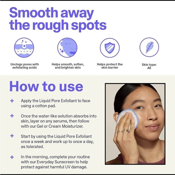 Curology Liquid Pore Exfoliant with 2% BHA, 8% AHA/PHA and 1% Zinc 4 fl oz - Picture 5 of 9